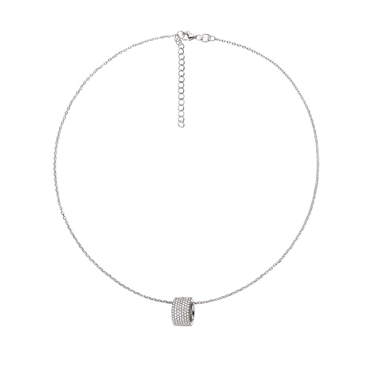 Fashionably Silver Essentials Rhodium Plated Short Necklace-